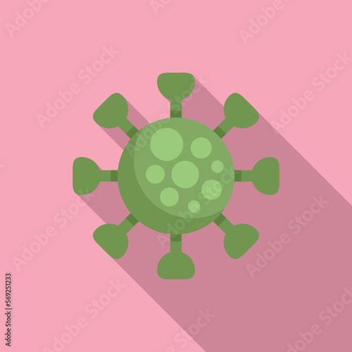 Virus icon flat vector. Bacteria medicine. Medical immune