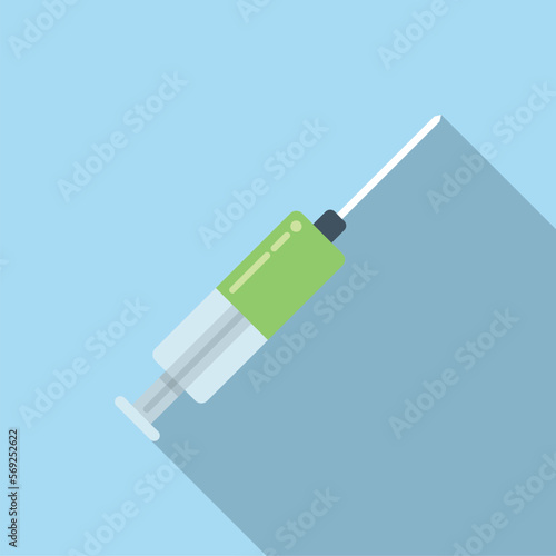 Syringe antibiotic resistance icon flat vector. Bacteria disease. Virus immune