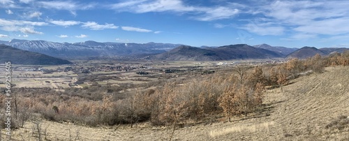 Panoramic view of Fucino, Marsica and yours mountains