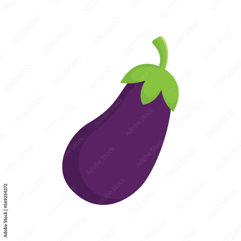 eggplant icon vector design template in white background eggplant icon vector design template in white background