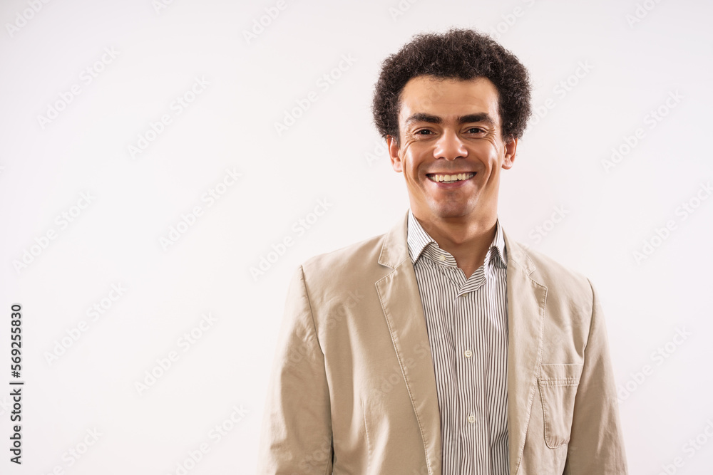 Portrait of happy and successful businessman. Portrait of happy and successful businessman.