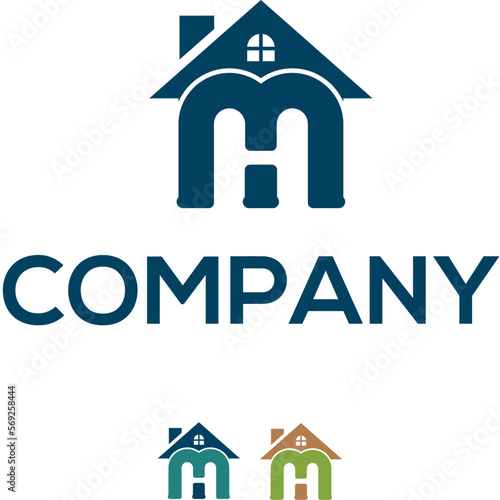 Premium Mh Or Hm Home Logo Template