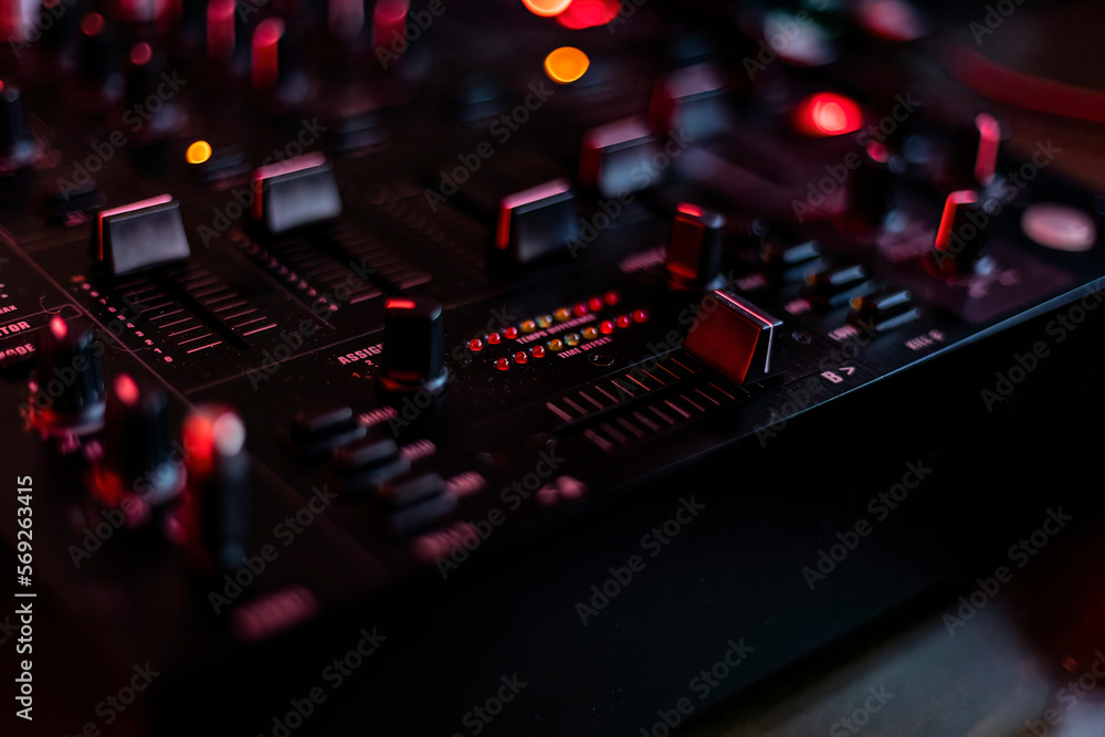 Audio Mixer Close-up Audio Mixer Close-up