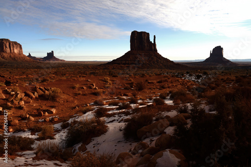 Snow Moments Monument Valley Arizona USA Navajo Nation