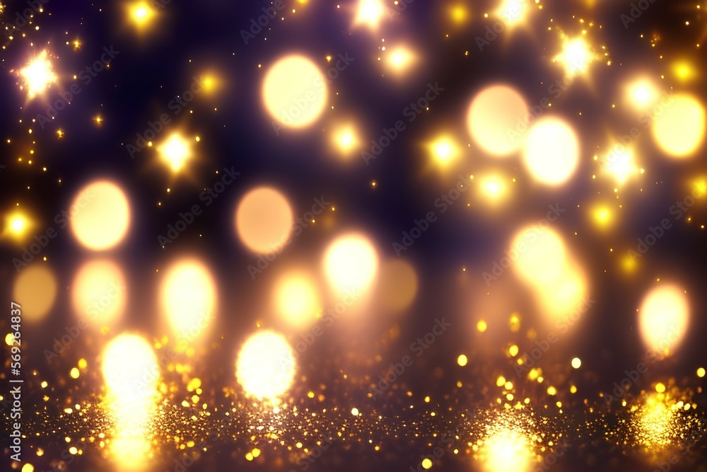 Obraz premium christmas lights background- Generative Ai