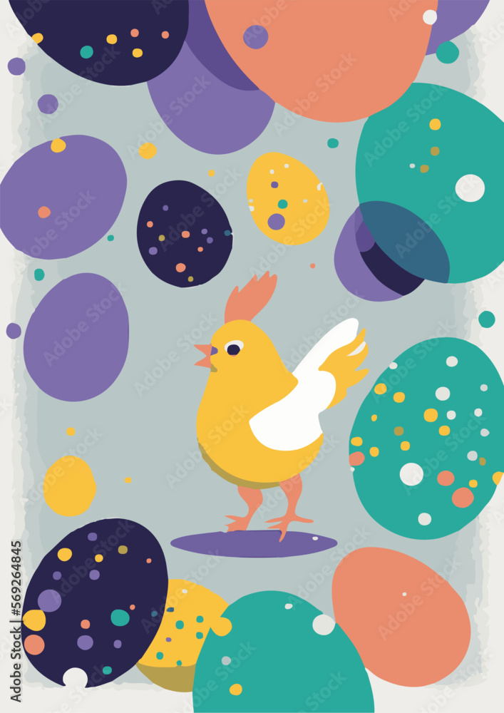 Obraz premium Set of Easter backgrounds.