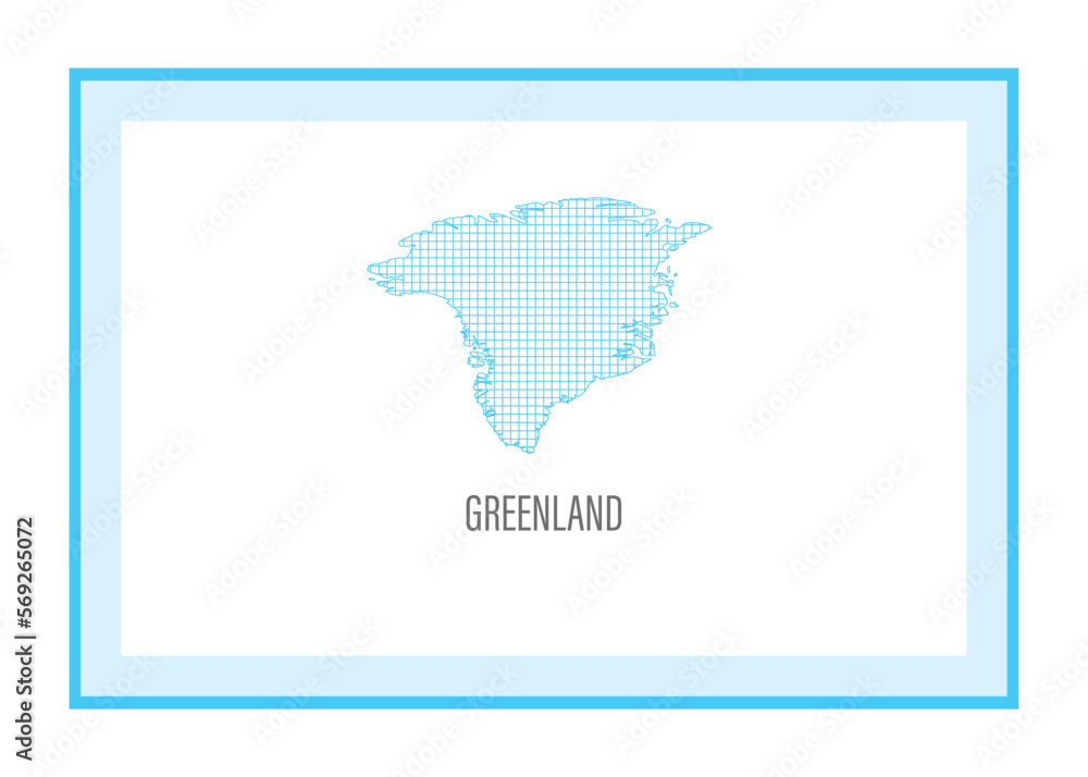 MAP VECTOR LINE ART WITH BLUE COLOR. AUSTRALIA, INDIA, CHINA, BRAZIL, USA, MEXICO, GREENLAND, MIDDLE EAST, ARGENTINA, AFRICA