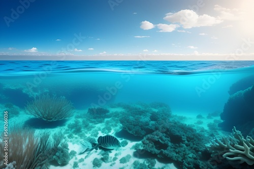 coral reef and sea- Generative Ai