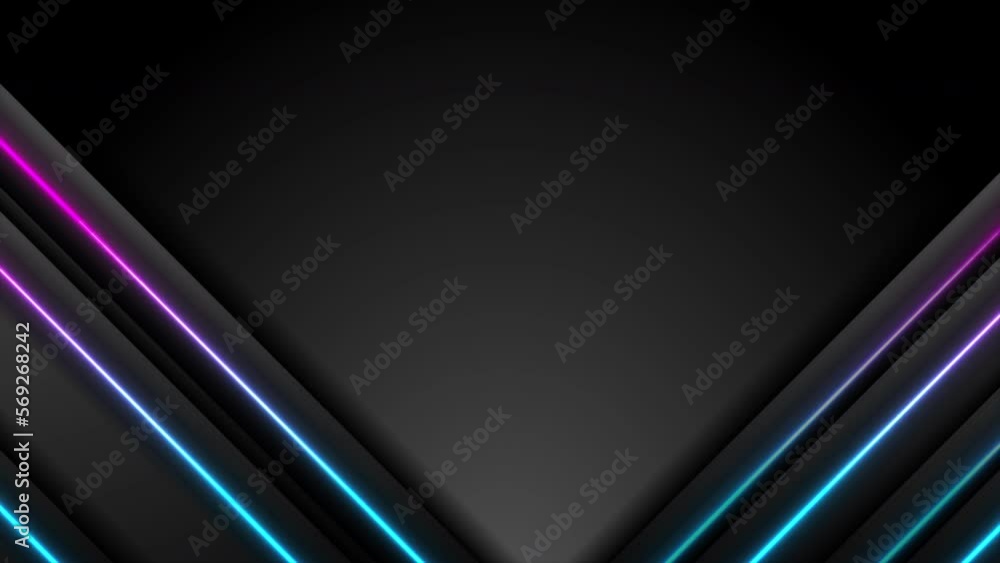 Black abstract striped background with blue ultraviolet neon lines. Seamless looping futuristic motion design. Video animation Ultra HD 4K 3840x2160 Black abstract striped background with blue ultraviolet neon lines. Seamless looping futuristic motion design. Video animation Ultra HD 4K 3840x2160