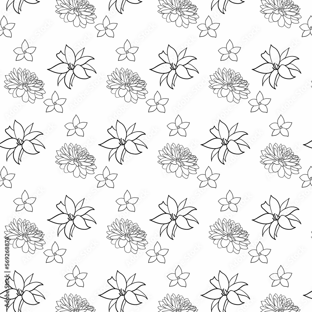 Background illustration with flowers. Background illustration with flowers.
