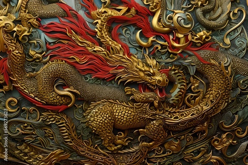 Wallpaper Mural An expensive painting chinese dragon illustration Torontodigital.ca