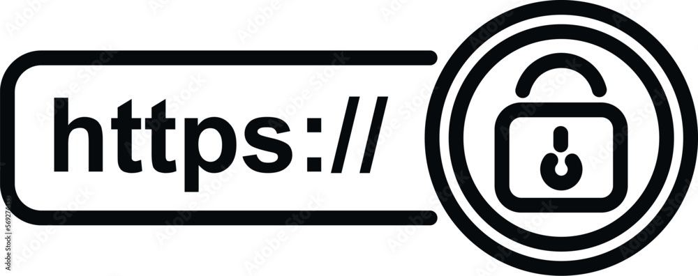 Web SSL certificate icon outline vector. Secure data. Safety network Web SSL certificate icon outline vector. Secure data. Safety network