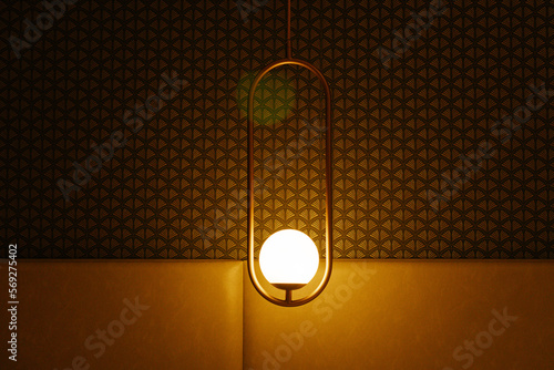 round lamp on the wall