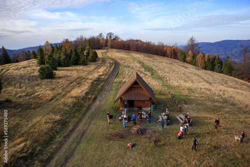 Fototapeta Naklejka Na Ścianę i Meble -  Beskid śląski widok z wieży widokowej 