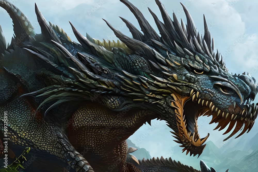 Fototapeta premium An expensive painting Illustration of an dragon