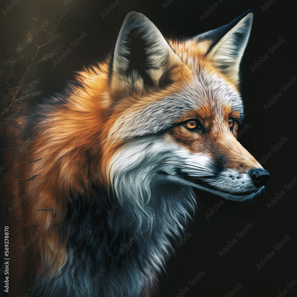Fototapeta premium Contrast fox
