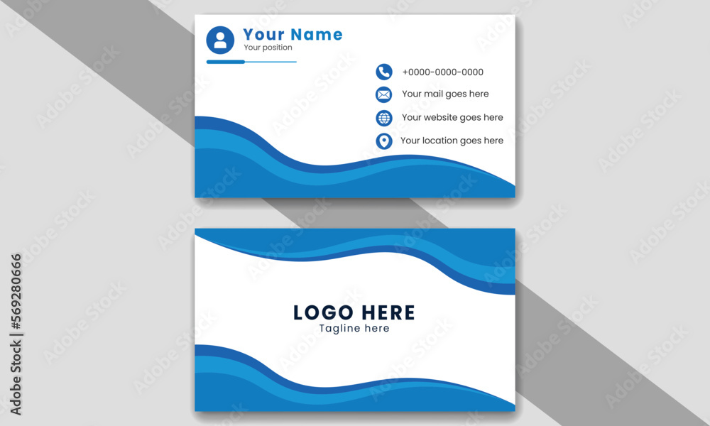 Creative layout corporate identity.Vector modern futuristic creative business card template for business, technology.Simple clean design.
