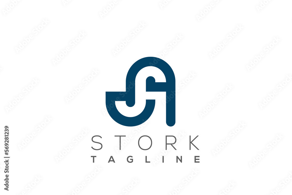 Premium Letter Sa Or As Stork Logo Template Premium Letter Sa Or As Stork Logo Template