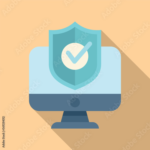 App secured icon flat vector. Mobile account. Screen reset