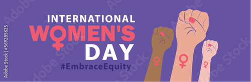 Womans international day. 8th march. Embrace Equity. EmbraceEquity campaign. Stand up against discrimination and stereotype