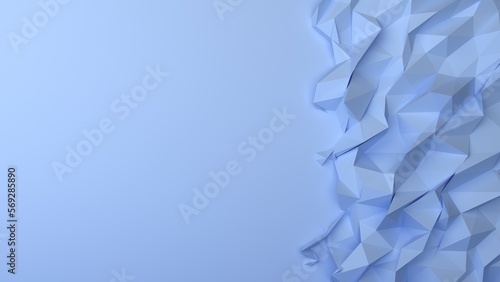 Paleblue low-poly background with copy space. Grunge surface, geometric backdrop with gradient photo