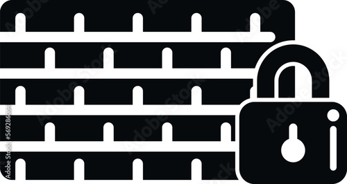 Wall password protection icon simple vector. Personal mobile. App cyber