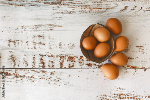 Canvas Print Creative flat lay composition with easter eggs
