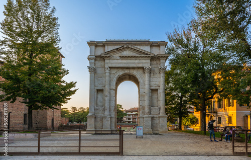 the Gavi Arch, a monument celebrating an important patrician family of the first century AD - Verona city, Veneto region, northern Italy - September 9, 2021 © lorenza62