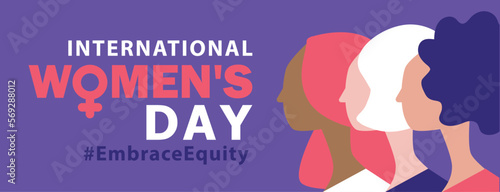 Womans international day. 8th march. Embrace Equity. EmbraceEquity campaign. Stand up against discrimination and stereotype