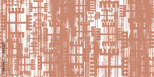 Quilted Americana geo seamless border. Cottagecore repeat retro ribbon. Homespun traditional craft for vintage geometric edging.