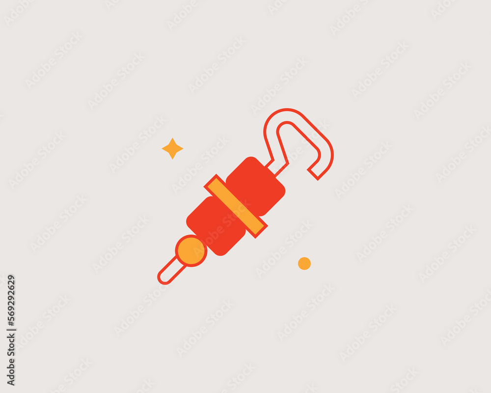 bbq illustration in flat style design. Vector illustration bbq illustration in flat style design. Vector illustration