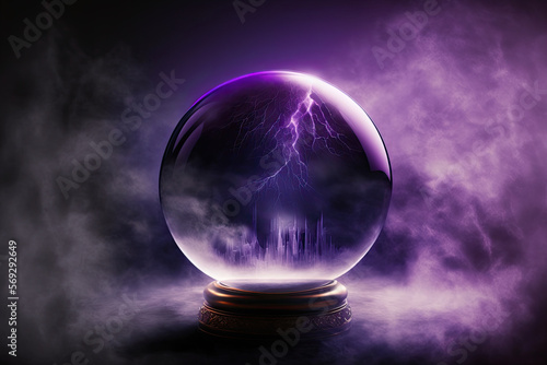 Magic crystal ball for future prediction. Generative AI