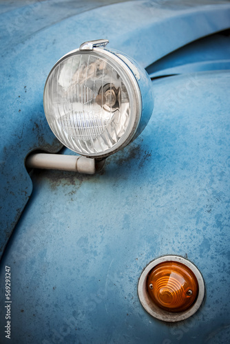 Tablou canvas luminous details of the lighting and indication system of the old Citroen 2CV