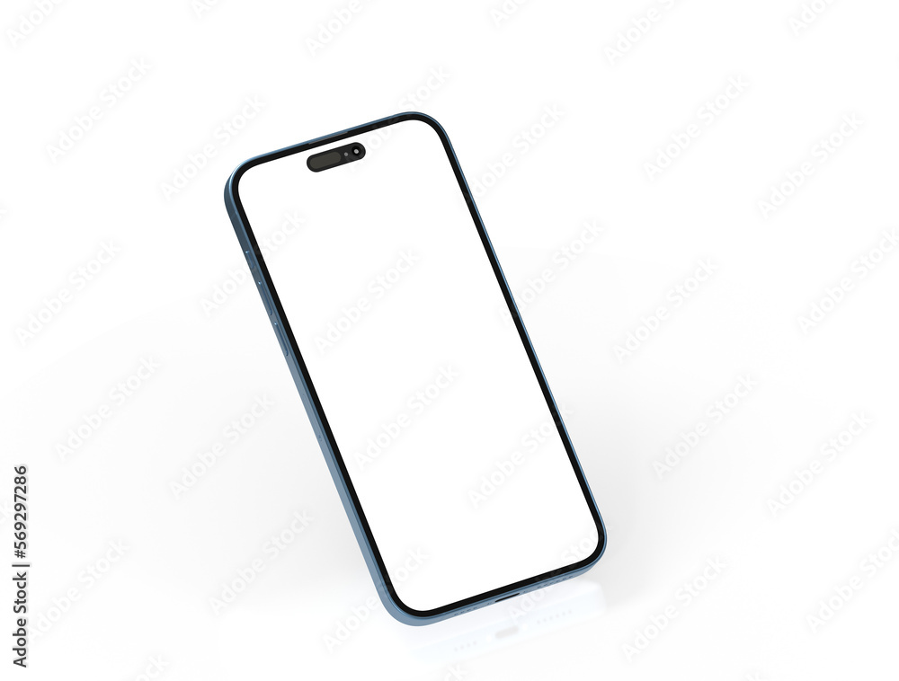 smartphone With Blank Screen in 3d smartphone With Blank Screen in 3d