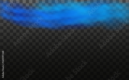 Cloudy sky or smog over the city.Blue vector cloudiness ,fog or smoke on dark checkered background.Vector illustration.