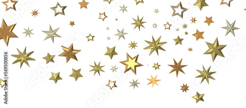 stars. Confetti celebration  Falling golden abstract decoration for party  birthday celebrate 