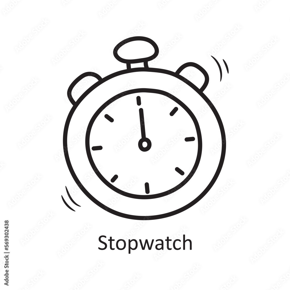 Stopwatch vector outline Icon Design illustration. Olympic Symbol on White background EPS 10 File Stopwatch vector outline Icon Design illustration. Olympic Symbol on White background EPS 10 File
