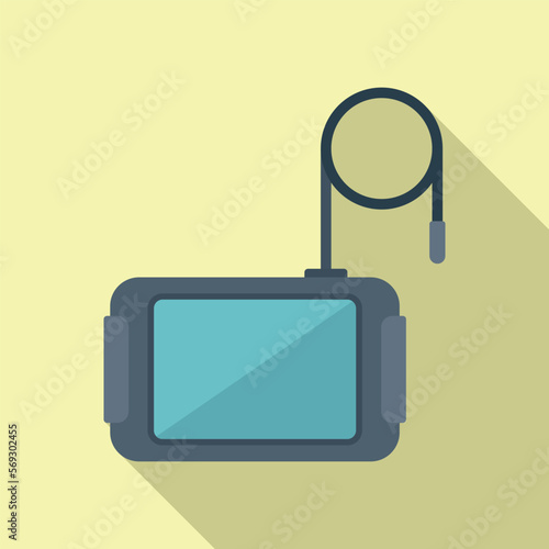 Endoscope examination icon flat vector. Medical health. Surgery organ