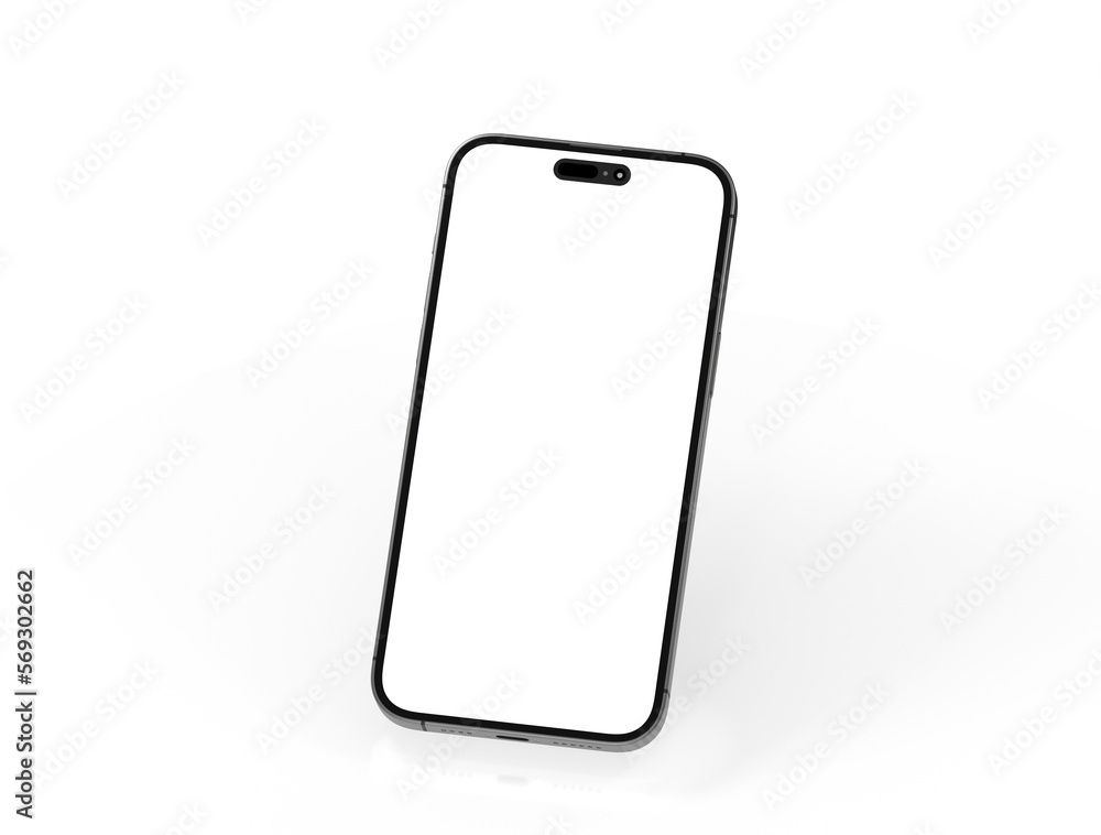 smartphone With Blank Screen in 3d smartphone With Blank Screen in 3d