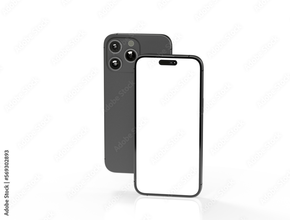 smartphone With Blank Screen in 3d smartphone With Blank Screen in 3d