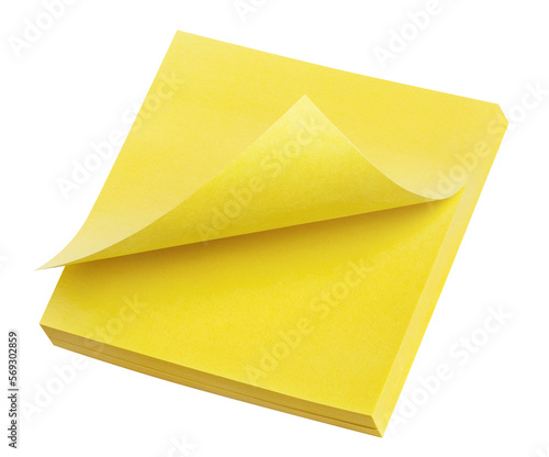 Pack of square yellow stickers cut out
