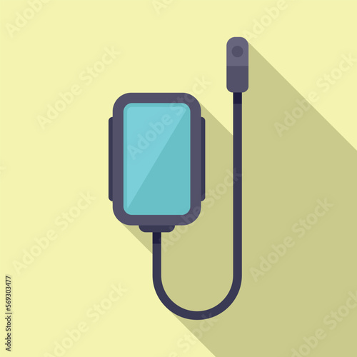 Gastroscope icon flat vector. Medical camera. Medicine diagnostic