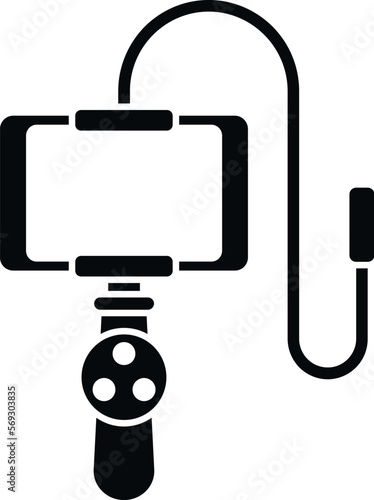 Endoscopy monitor icon simple vector. Medical endoscope. Stomach health