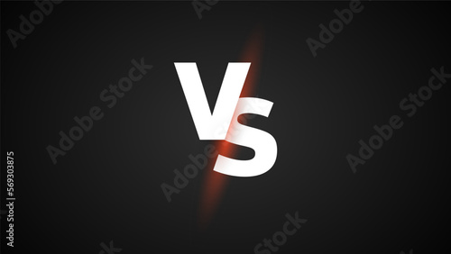 VS collision of metal letters with sparks and glow ,use in online sporting events , Illustration Vector  EPS 10