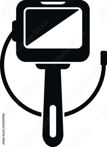Hospital endoscope icon simple vector. Medical camera. Diagnostic organ