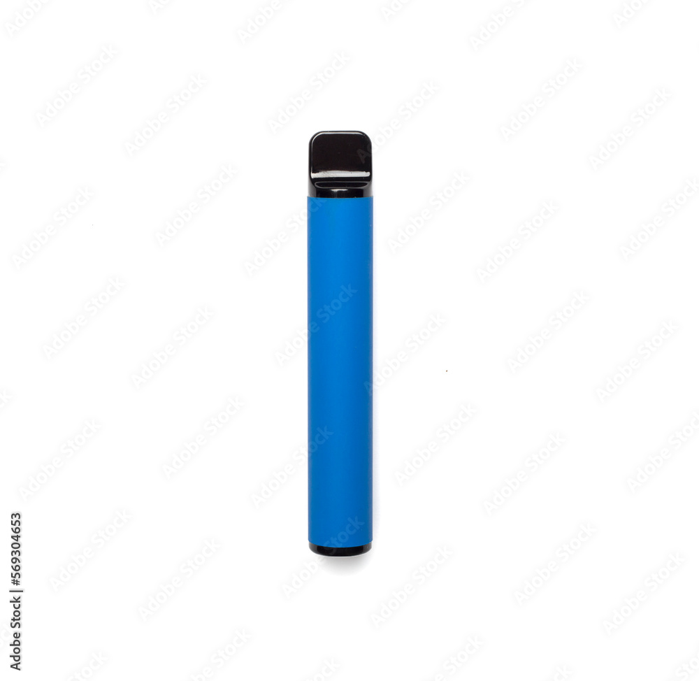 Disposable electronic cigarette isolated on white, top view Disposable electronic cigarette isolated on white, top view