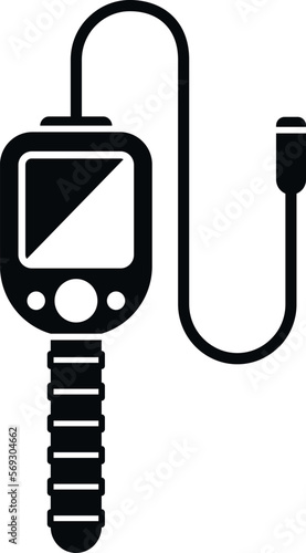 Borescope icon simple vector. Endoscope camera. Medical stomach