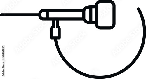 Endoscope icon outline vector. Medical camera. Stomach inspection