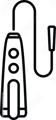 Endoscope inspection icon outline vector. Medical examination. Illness organ