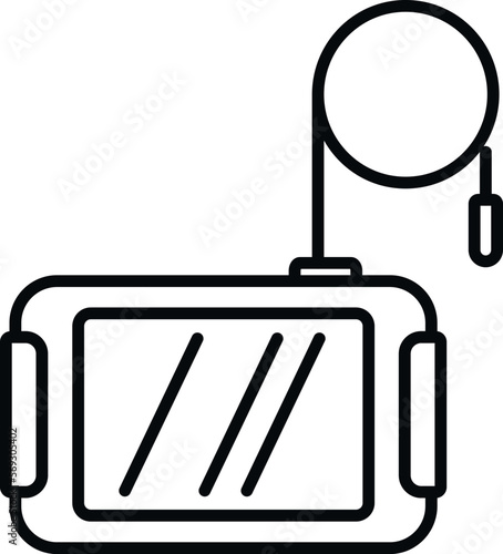 Endoscope examination icon outline vector. Medical health. Surgery organ